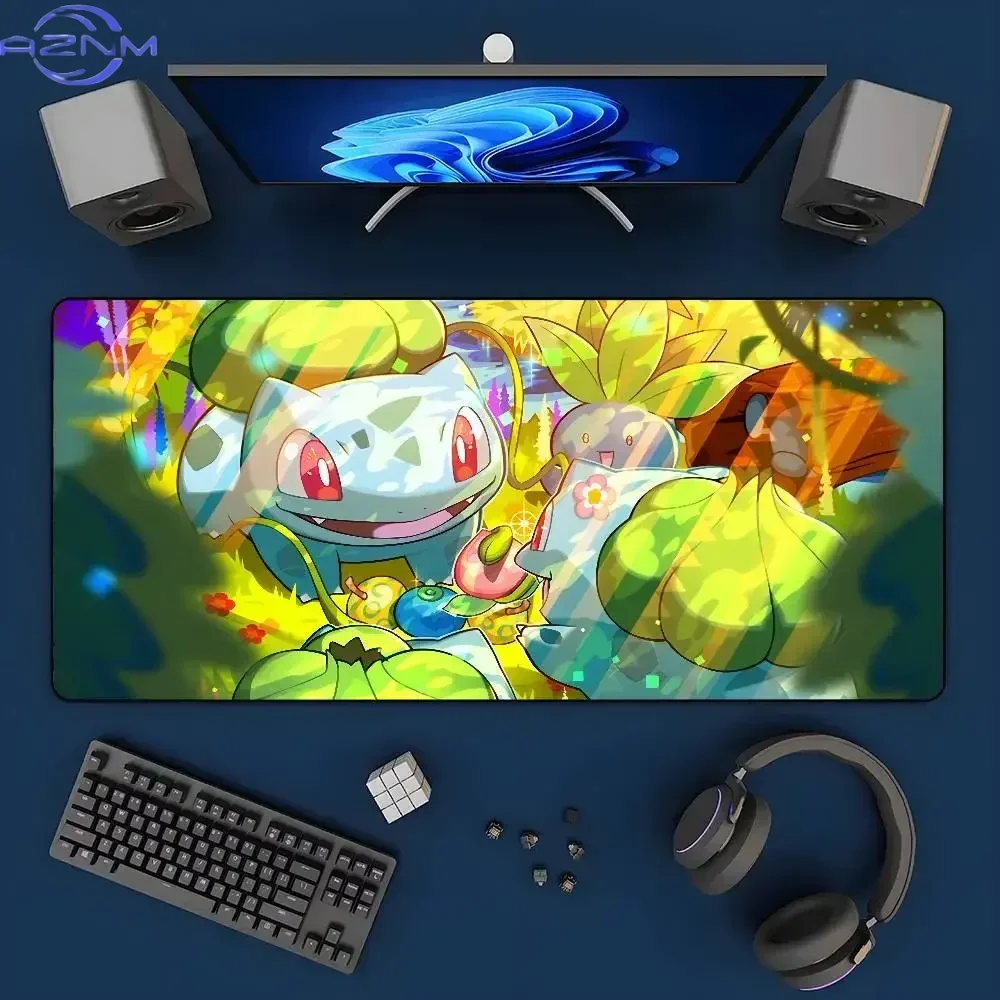 Pokemon Charizard Gaming Desk Mat XXL Rubber Keyboard Mousepad With 2MM Lock Edge