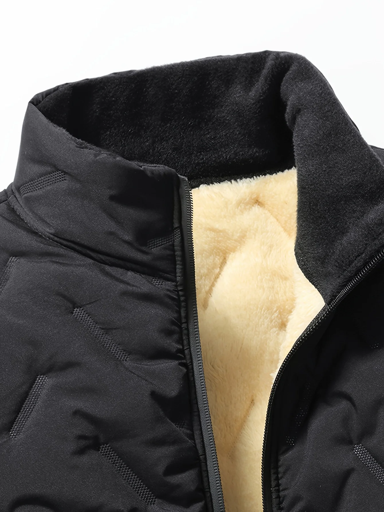 Wintermantel Herren Fleece Sportbekleidung Herren Baumwoll-Kapuzenjacke Herrenbekleidung Langer Parka Mantel Herren Warme Jacke – Detail 6