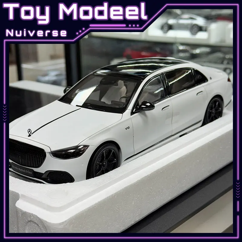 ALMOST REAL AR 1:18 Mercedes Benz Maybach Clase S, Modelo de Auto Coleccionable de Metal Fundido a Presión, Totalmente Abrible, Simulación Realista, Juguete, Vehículo, Regalo