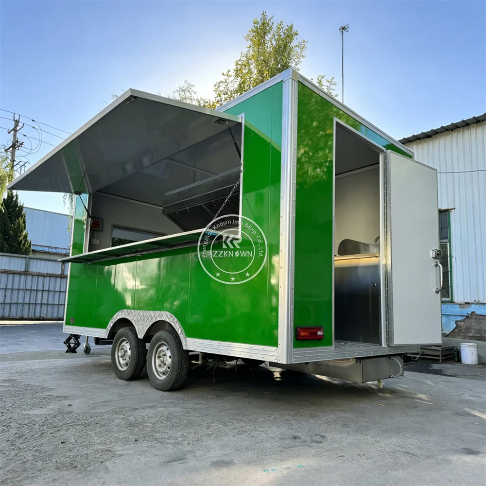 

Mobile BBQ Grill Food Truck Coffee Shop Street Snack Catering Trailer Mobile Food Vending Trailer for Sale
