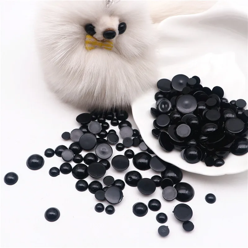 5mm-20mm Black Plastic Safety Eyes For Bears Needle Felting Animals Puppet Handmade Crafts Kids DIY Plush toy Dolls Accessories