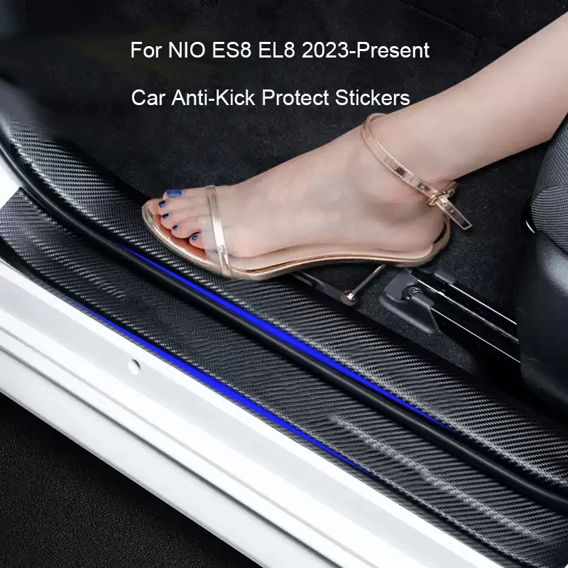 سيارة B-عمود الباب مكافحة ركلة وسادة حماية ل NIO ES8 EL8 2023-2026 الجذع المضادة للأوساخ مقاومة للخدش اكسسوارات السيارات الداخلية