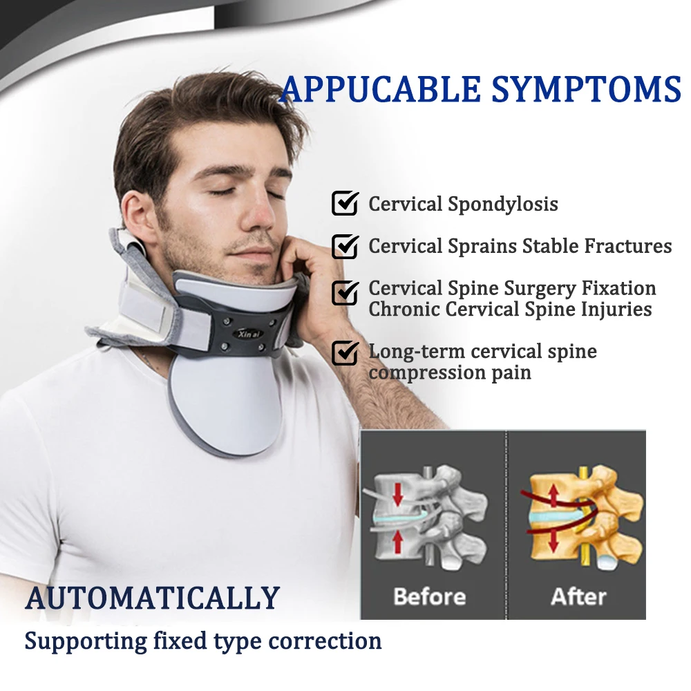 Neck Retractor Traction Device Inflatable Back Posture Corrector Hot Compress Cervical Vertebra Tractor Support Stretcher Collar