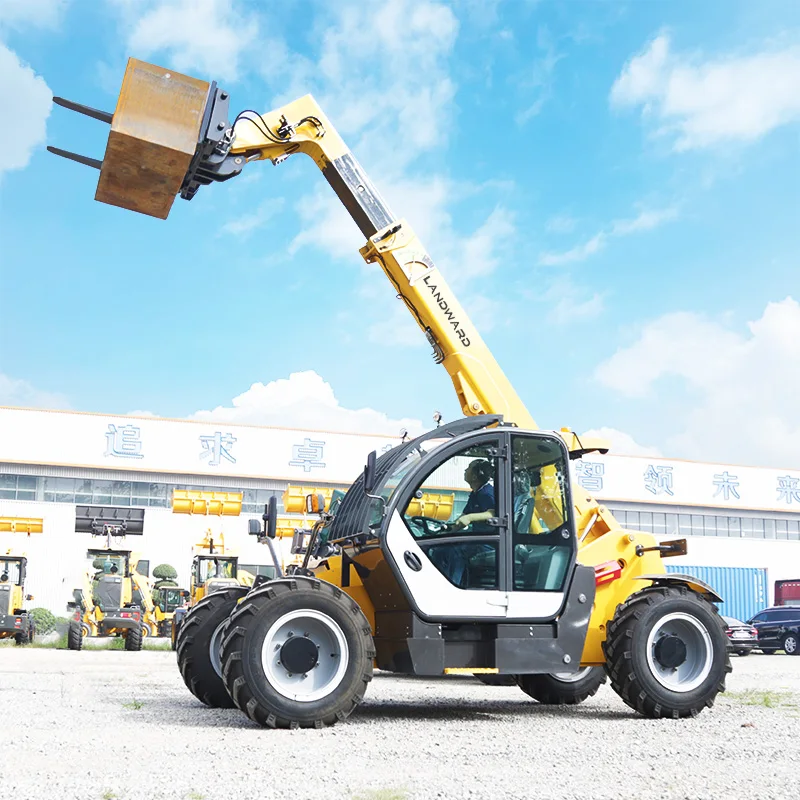 Telepandler kustom 5 Ton nilai beban pemuat roda tipe bergerak komponen inti pompa garansi 1.5 tahun Bucket lampiran