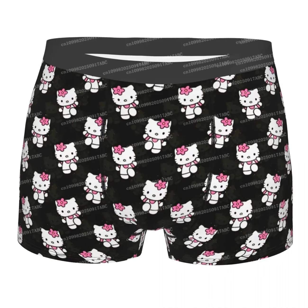

(Miniso)Мужские трусы Hello Kitty, ультрамягкое нижнее белье, новинка с принтом, трусы Homme, женские трусы больших размеров
