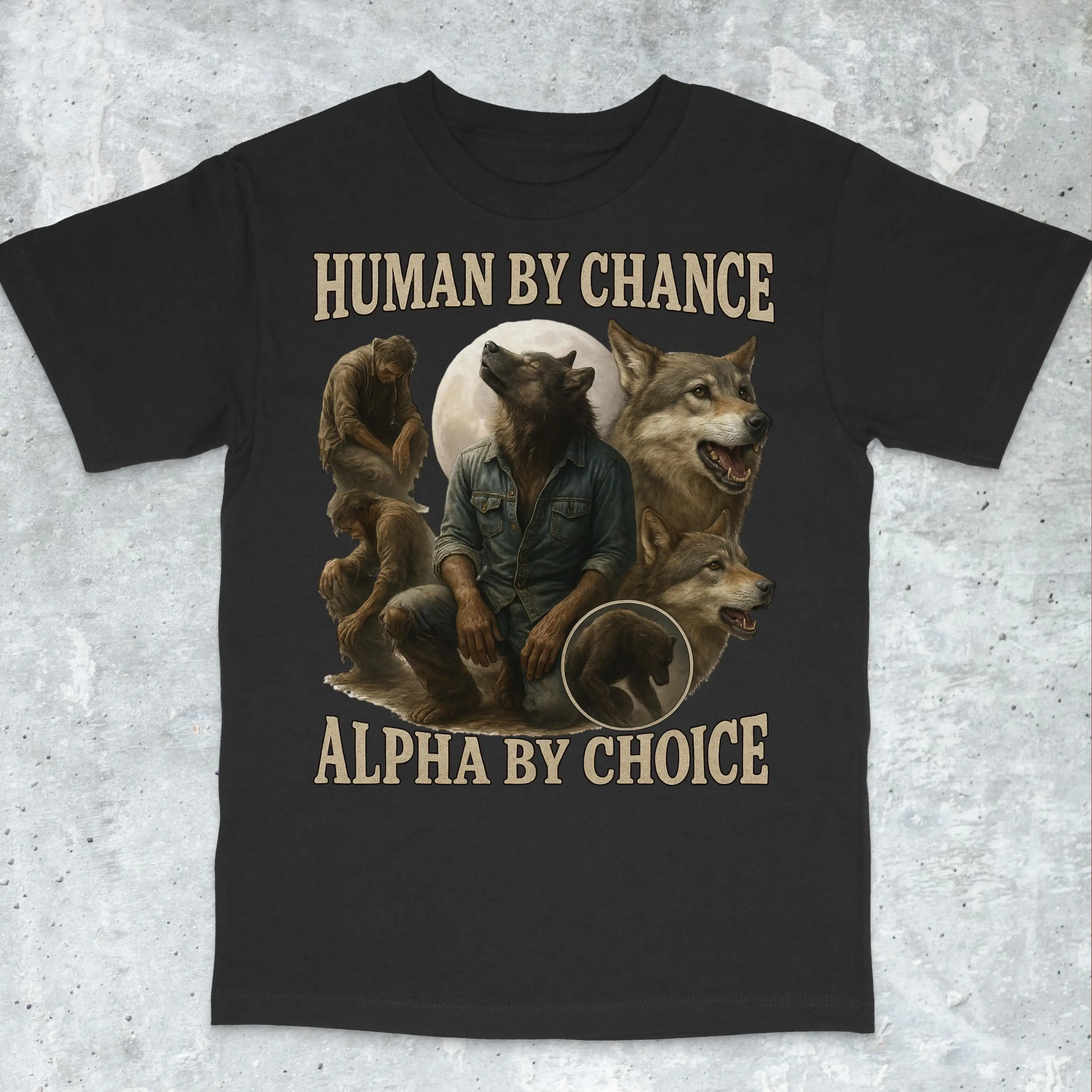 

Human By Chance Alpha By Choice Забавная футболка с изображением оборотняка-мема Мужские и женские хлопковые футболки с короткими рукавами Летняя рубашка Мужская одежда