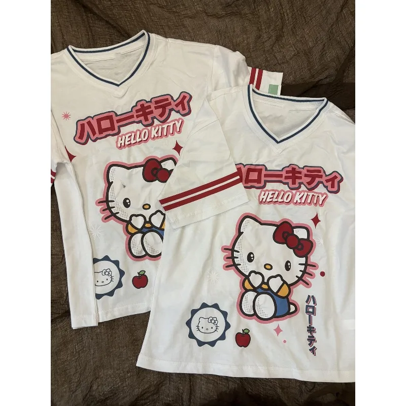 

25 New Hello Kitty Co branded Badminton Clothes for Girls, Sports Short sleeved T-shirts, Training Clothes from Chuangyoupin