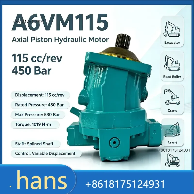2026 Factory Direct Sales High Pressure Hydraulic Travel Motor A6VM115 Hydraulic Piston Motor for Crane Loader