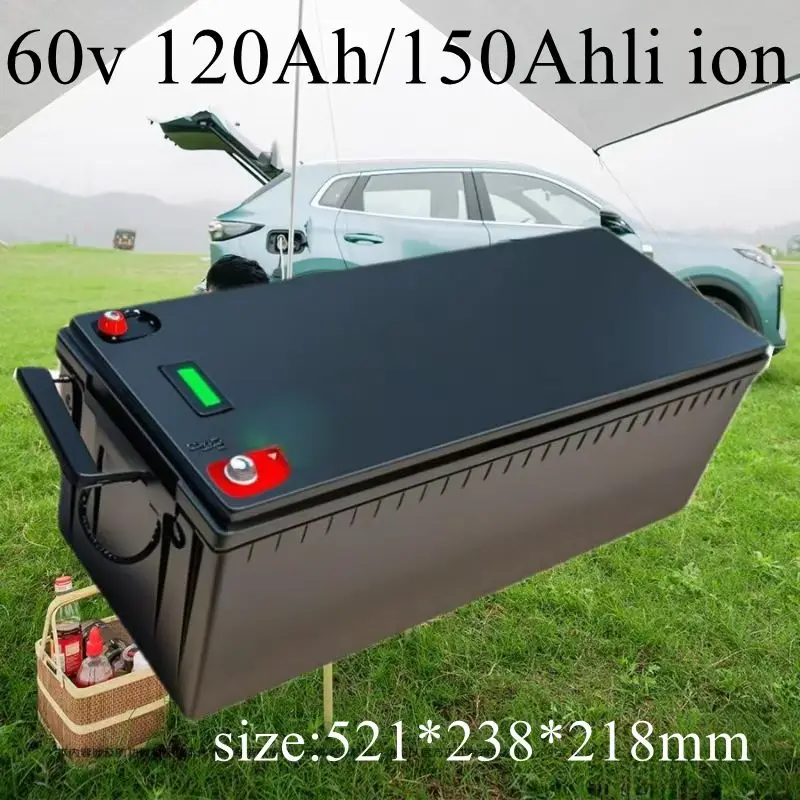 waterproof 60V 150Ah lithium battery 60V 150AH li ion battery With BMS for 6000W scooter AGV demo Go Cart bike +10A charger