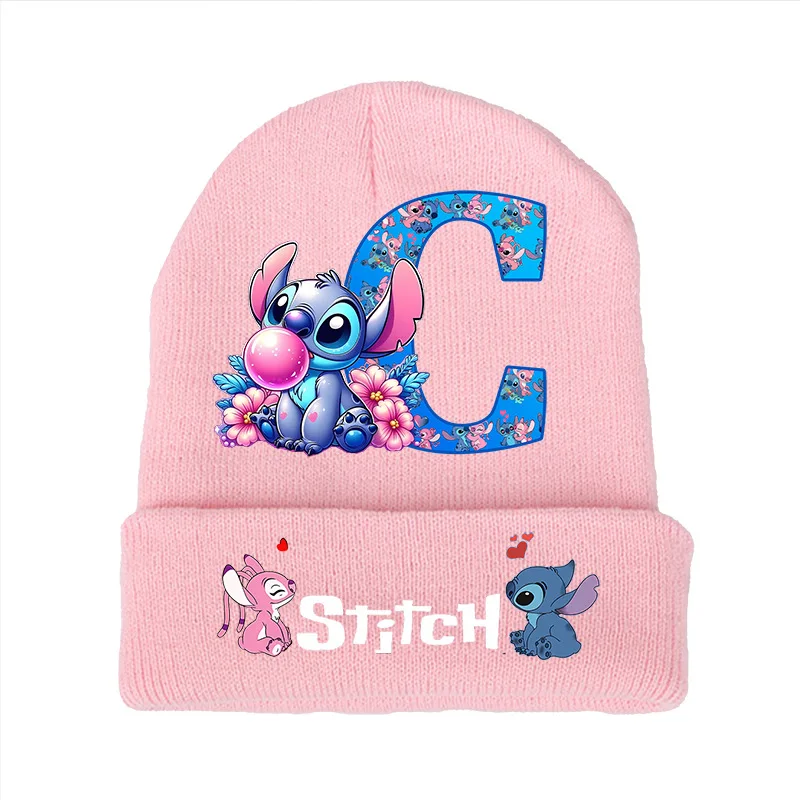 Miniso Disney Stitch Men's and Women's Knitted Hat Cartoon Winter Wool Hat Cute Hat Student Cold Hat