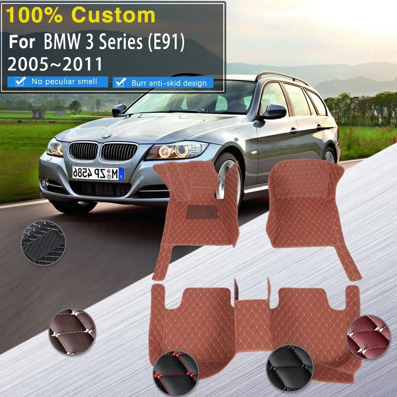 Complete For BMW 3 Series E91 Touring Wagon Estate 2005~2011 5 Seats Car Floor Mats Waterproof Pad Tapetes Para Automovil Car Ac