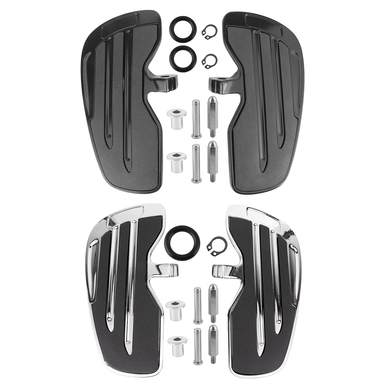 

1 Pair of Aluminum Motorcycle Front Rear Wide Foot Rider Driver Foot Rest Floorboards for Indian Scout 2015-2021