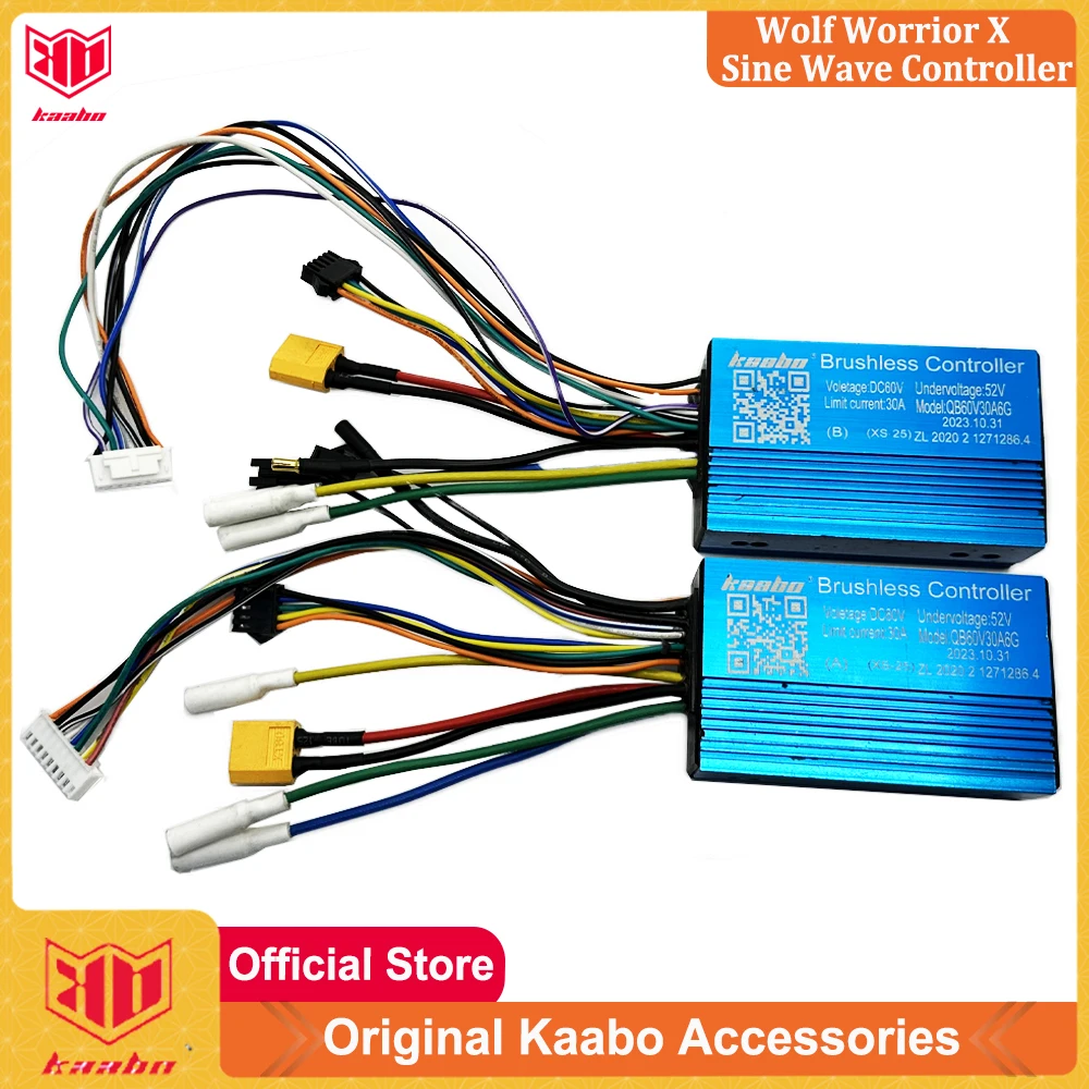 Kaabo Wolf Warrior X 60V 30A Sine Wave Controller Kaabo Wolf Warrior X 60V 27A*2 2in1 Minimotor Controller New Contrtoller