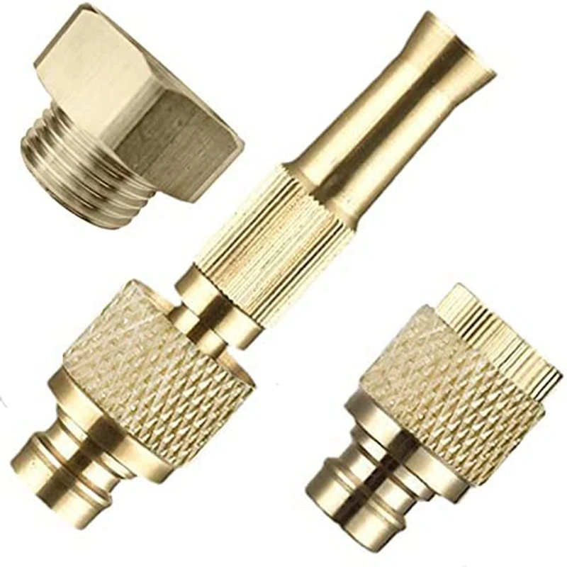 

Garden Water Hose Nozzle,Hose Sprayer Nozzle,High Pressure Brass Adjustable Twist Jet,For Washing Car,Glass,Floors,Etc