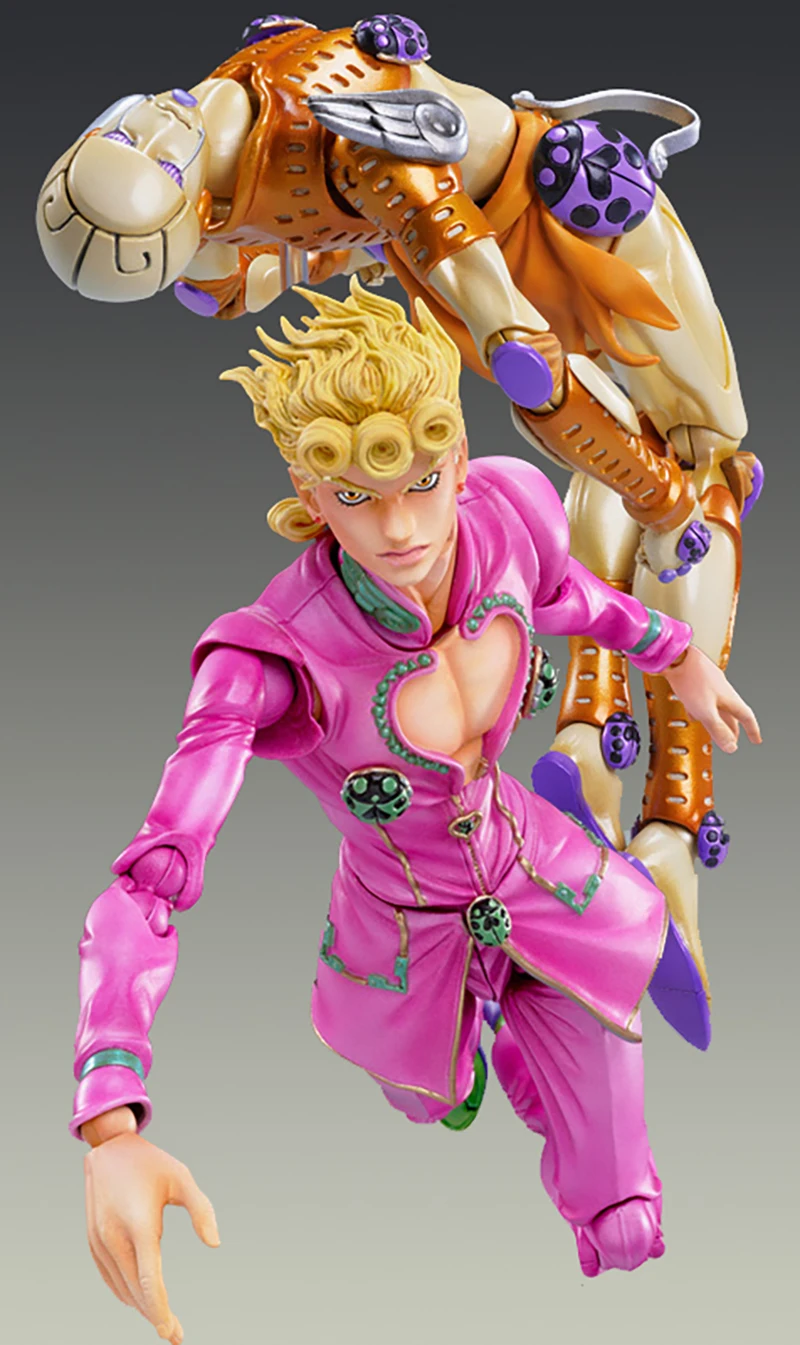 

In Stock Original Medicos Entertainment Super Action Statue (#39) Jojo No Kimyou Na Bouken Ougon No Kaze Giorno Giovanna Model