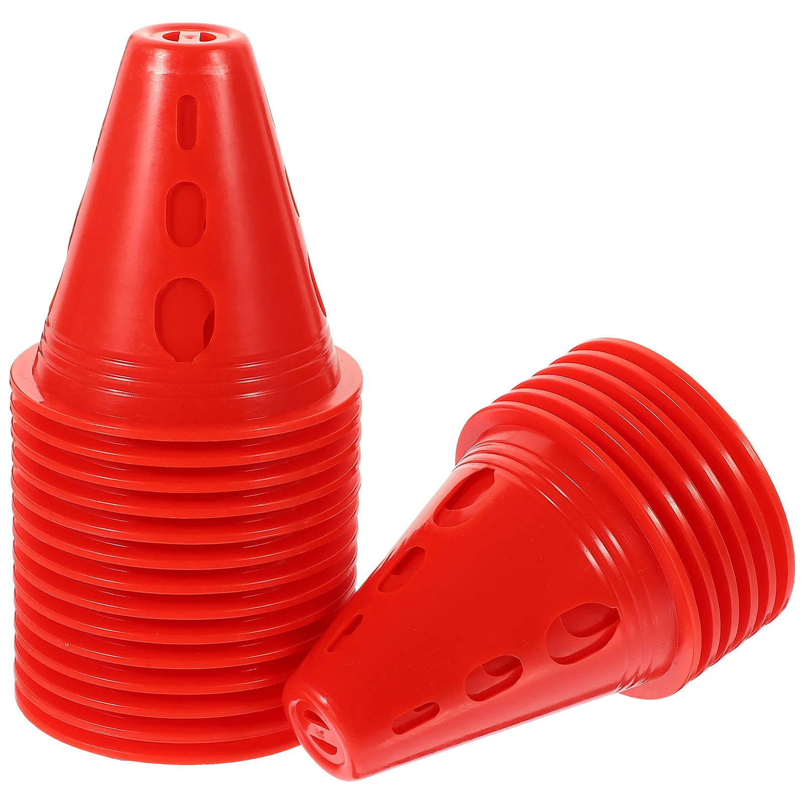 20pcs Roller Skating Piles Cones Small Road Blocks Skating Marker Cones with Holes training cones Agility Cones