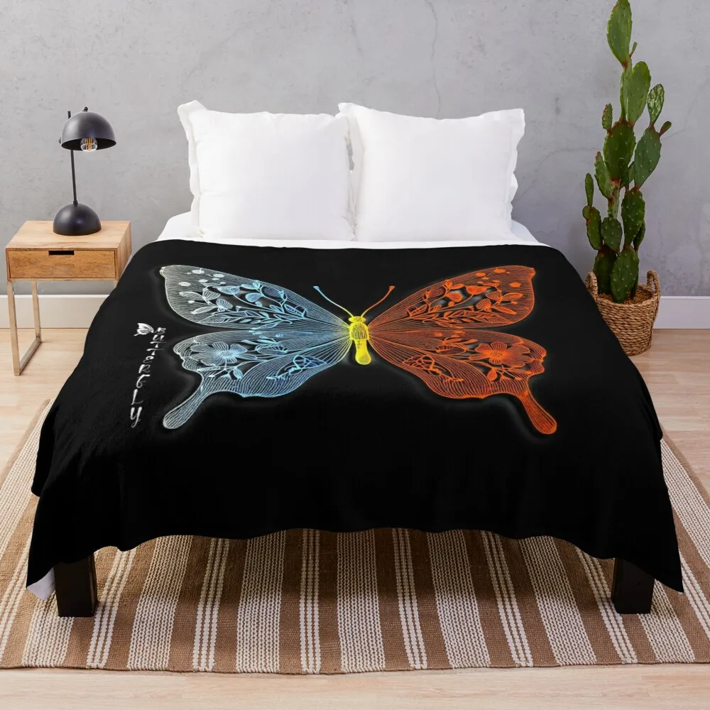 Butterfly, nature, insects, flowers, wings, colors, lightness, metamorphosis, ecology Throw Blanket Cute Moving Blankets