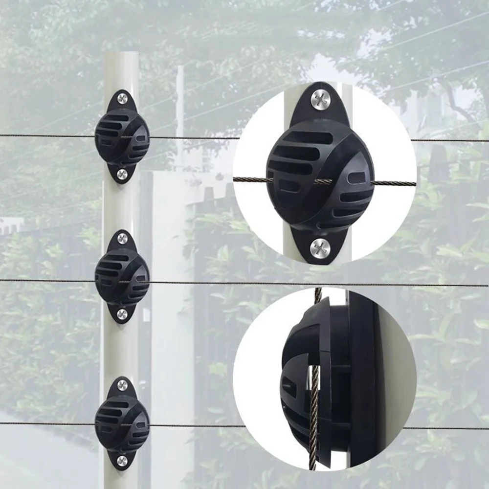 AEE2-Fence Insulator Horse Cattle Animal Electric Fence Accessories Hemispherical Insulator Electronic Fence Accessor 100PCS view 5