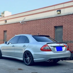 For W211 Spoiler 2002-2009 Mercedes-Benz W211 E-class E200 E260 Spoiler ABS plastic Material Car Rear Wing Color Rear Spoiler