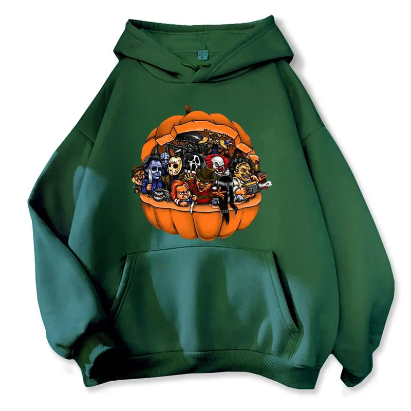 Halloween Pumpkin Hoodie Casual Funny Long Sleeve Autumn Pullover Sweatshirt New Fashion Horror Tour Sport Clothing