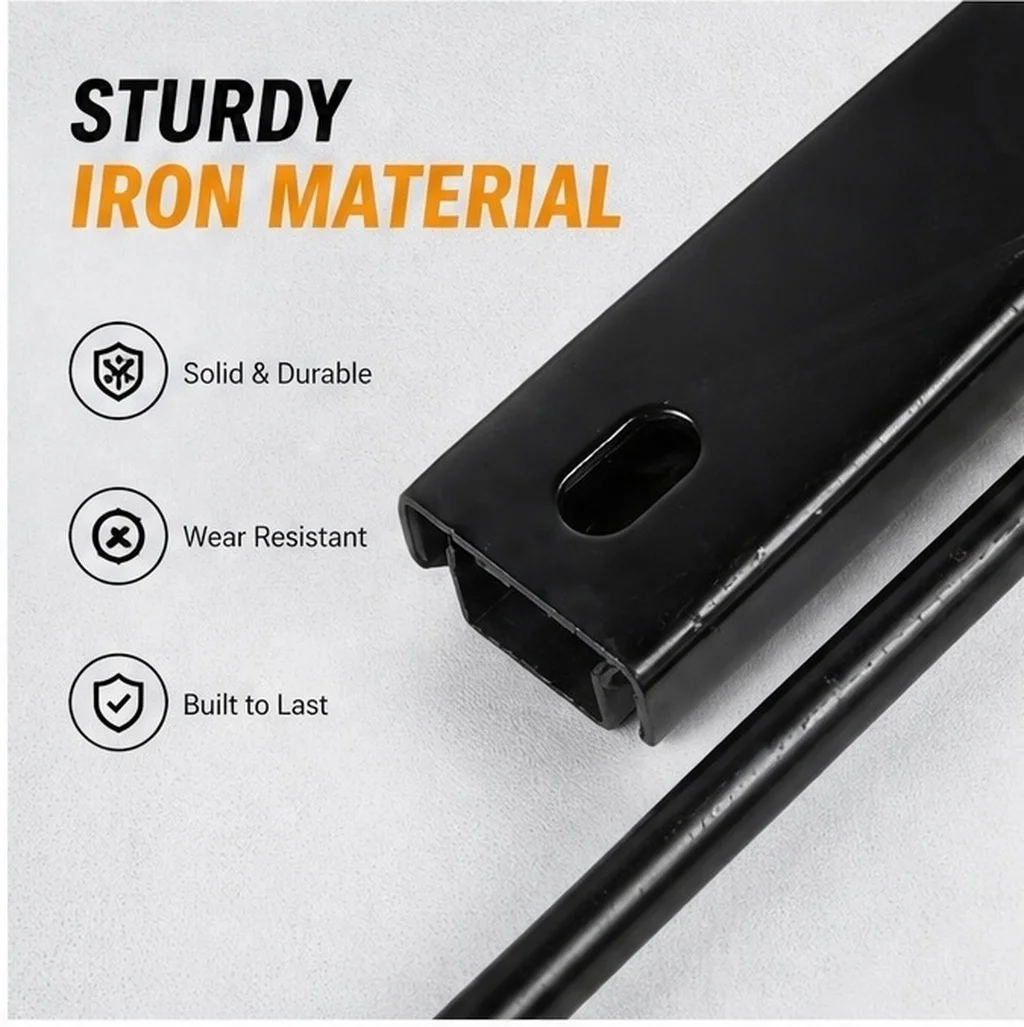 1Pair Sturdy Iron Seat Slider Rails Universal Car Seat Bracket Sliding Track for Easy Installation Optimal Driving Comfort All