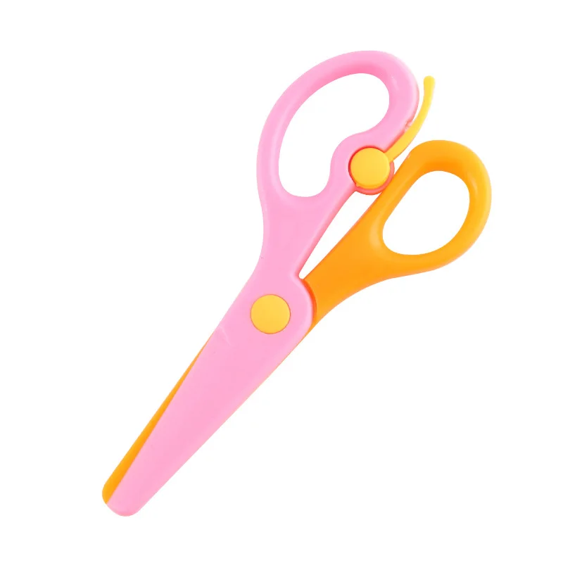 Children's Paper-cutting Safety Students Kindergarten Manual Safety Scissors All Plastic Elastic Scissors Do Not Hurt Hands