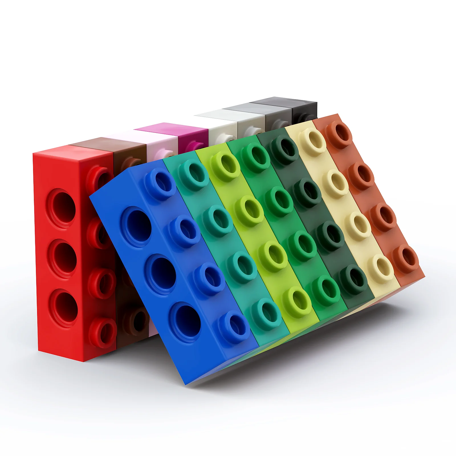 1 Pcs Gebäude Blöcke 3701 1x4 mit Löcher Ziegel Sammlungen Groß Modulare GBC Spielzeug Für Hohe-Tech MOC Set