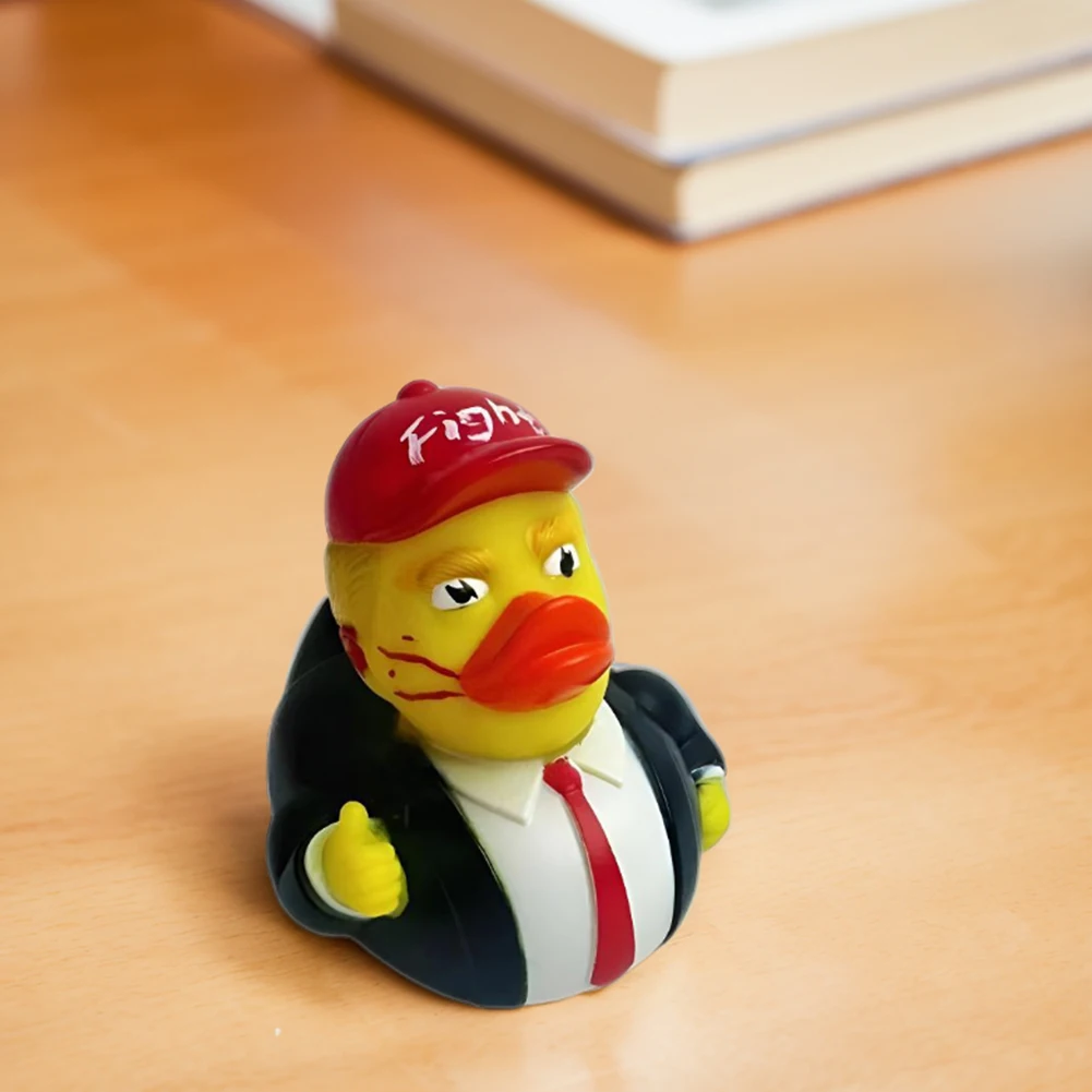 5/1pcs Trump Rubber Duck Squeak Bath Duck Trump Merchandise Rubber Duckies Bathtub Toys for Kids Gift Baby Showers Bath Time