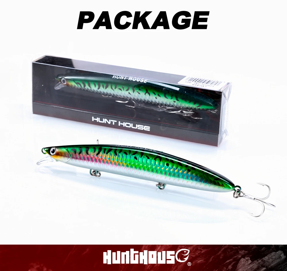 Hunthouse Floating Minnow Angelköder Sound Edition Hartköder 125mm 20g Weitwurf-Wobbler Jerkbit für Hecht- und Barschangeln – Detail 12