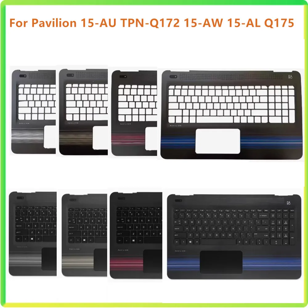 

New Laptop Top Case Palmrest Upper Keyboard Bottom Cover Case Lower Case Base For Hp Pavilion 15-AU TPN-Q172 15-AW 15-AL Q175