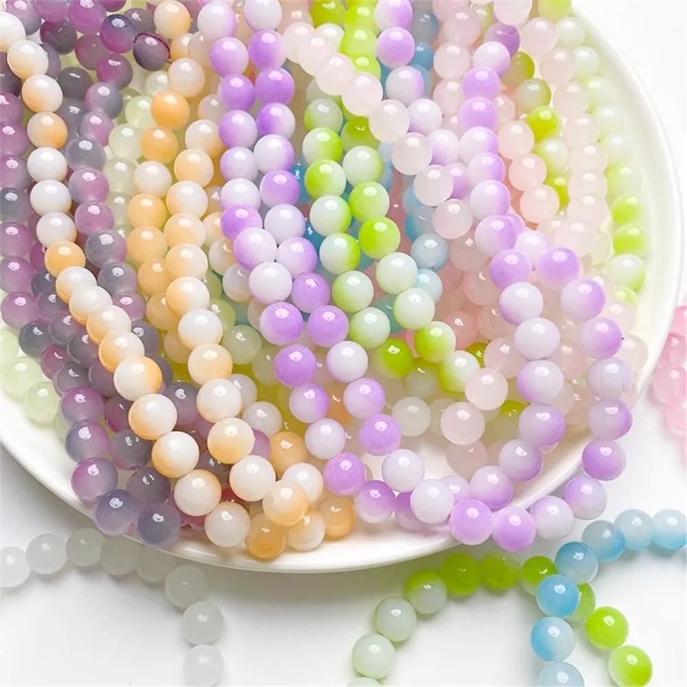 

10mm Jelly Bubble Glass Beads Taro Mud Bobo Gradient Loose Beads DIY Beaded Bracelet Jewelry Material L428