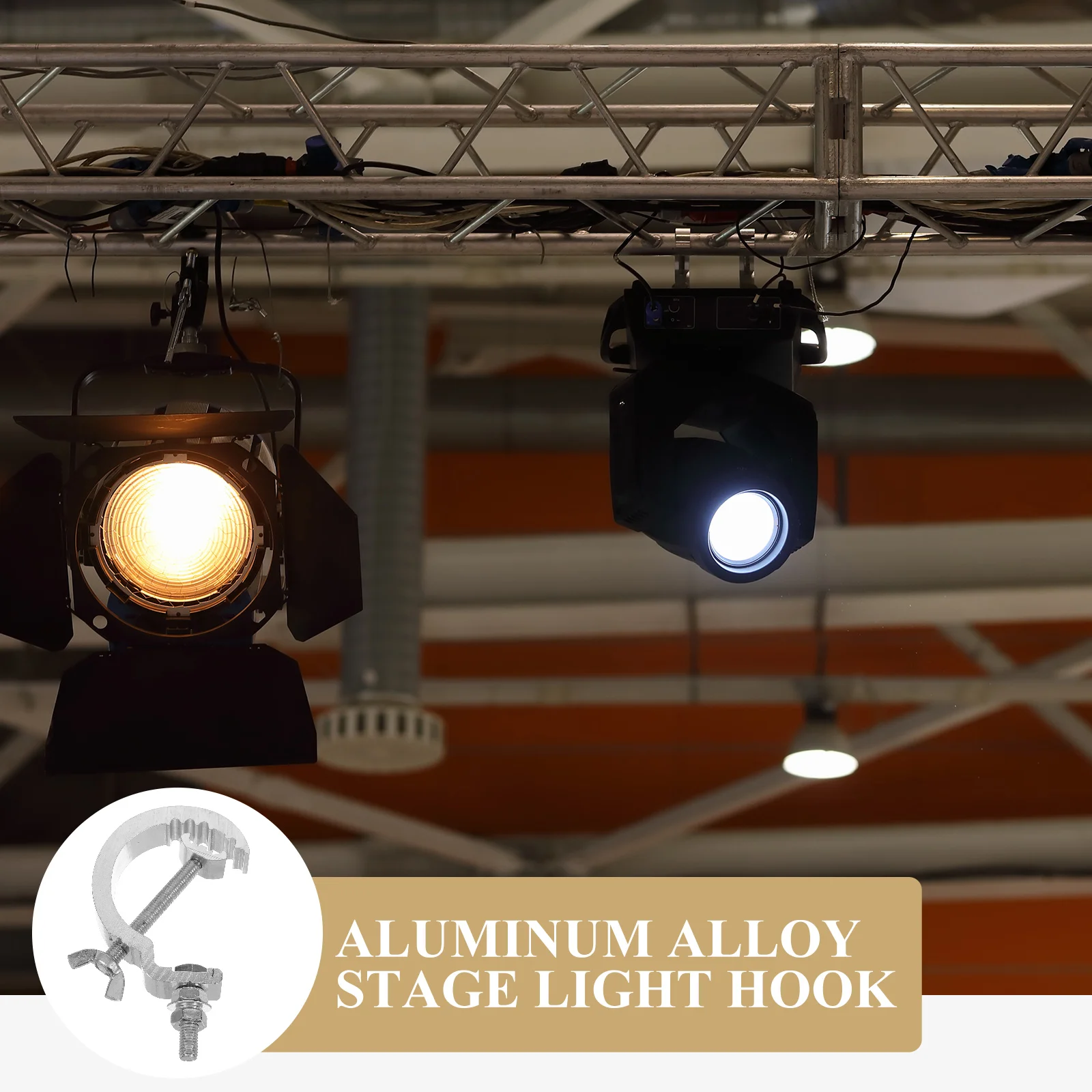 

4 Pcs Stage Light Hooks Heavy Duty Metal Truss Clamps Silver Color Lighting Accessories For Wedding Party Performance
