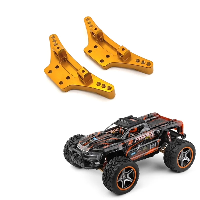 Torre ammortizzatrice anteriore e posteriore in metallo per Wltoys 104009 104016 104018   12401 12402-A 12403 12409 Parti di aggiornamento, gialle