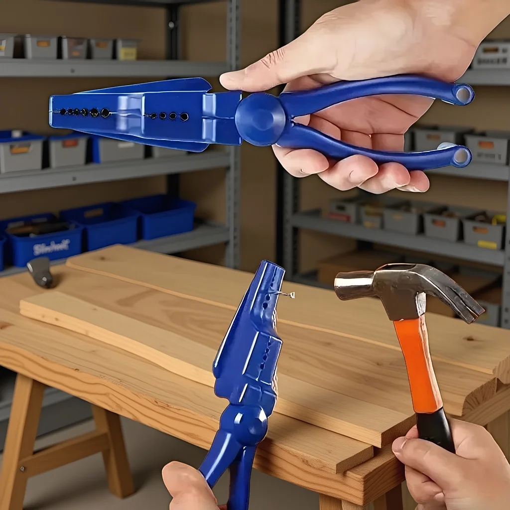 

Multi-Function Nail Clamp and Protective Hammer Tool for Long/Short Nail Fixation