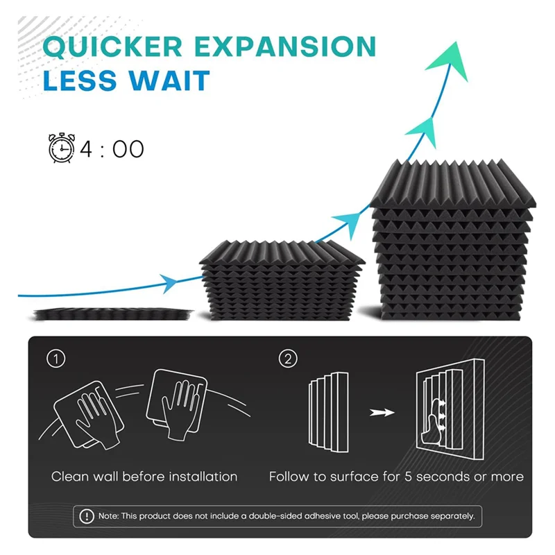 

【Must-Haves】52 Pack Acoustic Foam Panels,1X12x12inches Sound Proof Foam Panels For Walls, Acoustic Panels Sound Absorbing