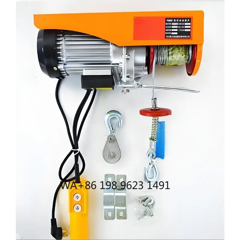 220V 380V Electric Mini Hoist Wire Rope Sling Industrial Lifting For Warehouse Workshop Construction