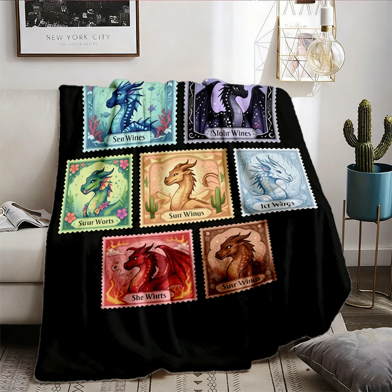Wings of Fire Dragons Comfort Flannel Blanket, Queen of Pyrrhia Flannel Throw
