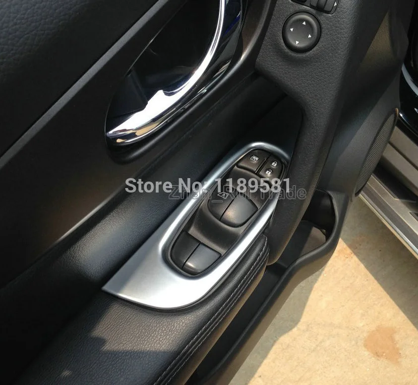 

Для Nissan Qashqai 2014 2015 2016, ABS жемчужно-хромированная внутренняя дверная кнопка, панель, отделка, автомобильные аксессуары, наклейки