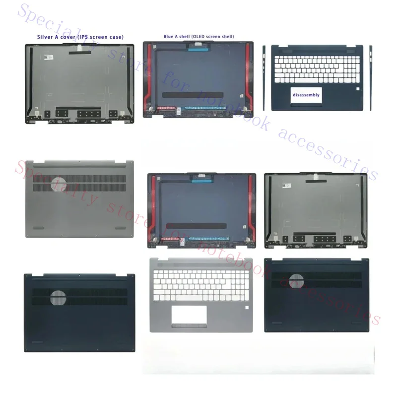 suitable for Ideapad 5 2-in-1 16IRU9 16ahp9 laptop LCD screen replacement top cover, palm rest, bottom ACD shell hinge shell