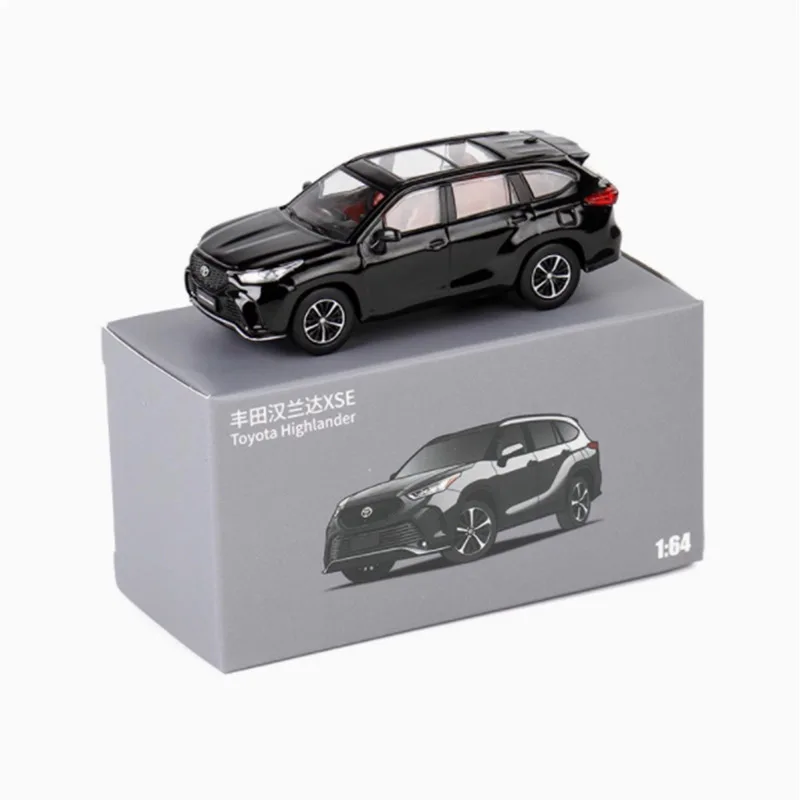 Diecast 1:64 Scale Highlander XSE Simulation Alloy Car Model Static Display Collectible Toy Gift Souvenir Decoration Ornament