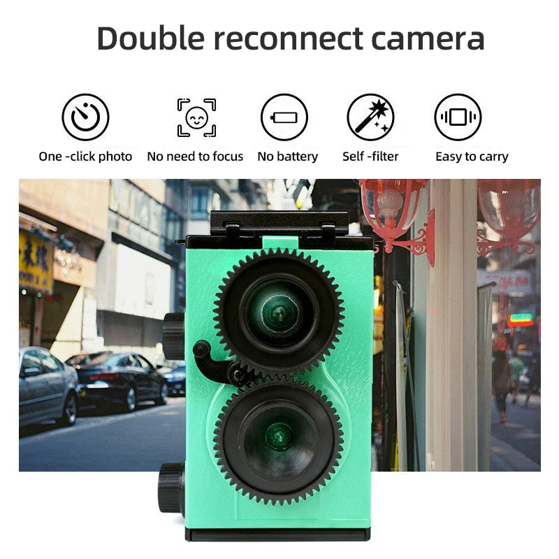 Adult Science Retro Dual Reflection Camera Film Camera 135 Film Birthday Festival Gift Can Use Kodak 35mm Film