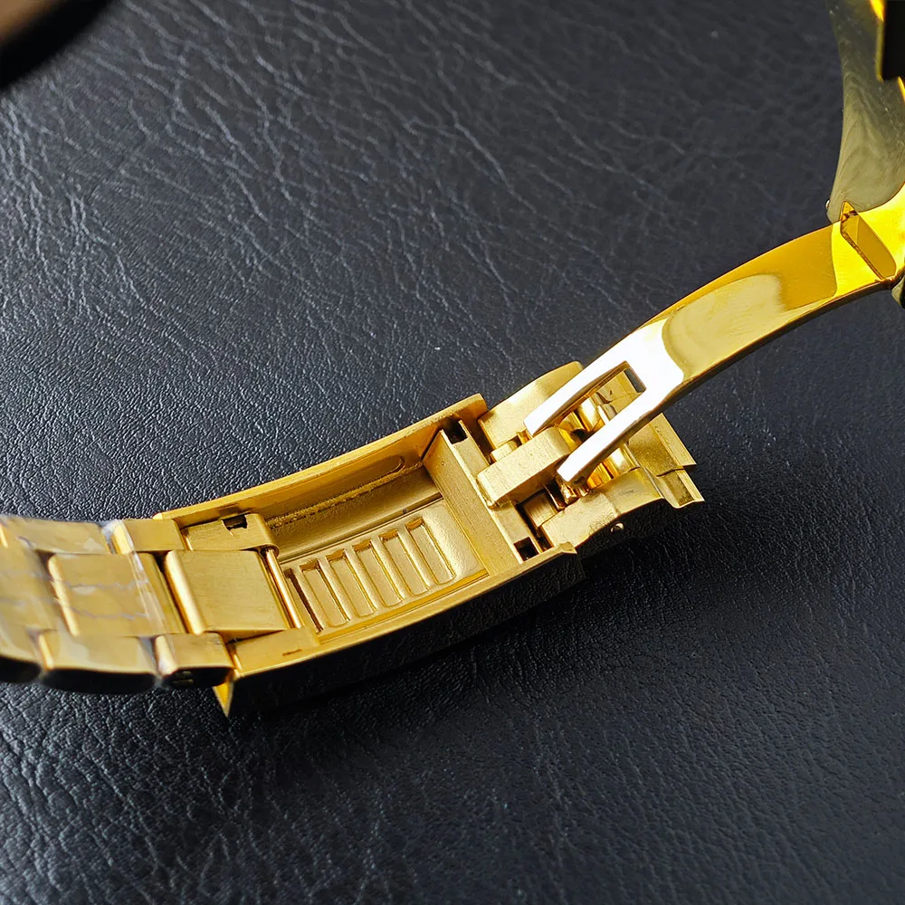 Caja de 40,5mm N H35 caja de cristal de zafiro GMT negra con anillo de sellado resistente al agua adecuada para caja de movimiento NH34 NH35 NH36 correa de 20mm