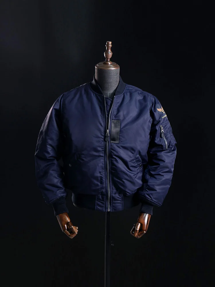 

MA1 Nylon Cotton Jacket Men's Short Flight Air Force Style Thickened Waterproof Casual Fashion Golden Eagle Brand Baseball Co...