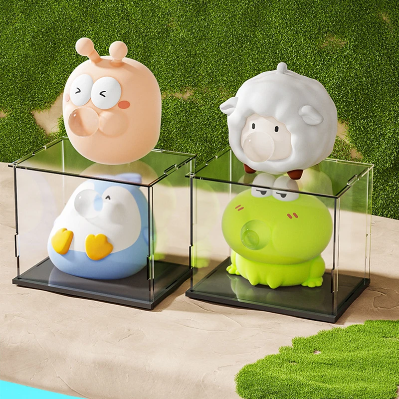 Cute Little Animal Squeezing Toys Creative Funny Frog Blowing Bubbles Squeeze Toys To Relieve Anxiety Slow Rebound Toys