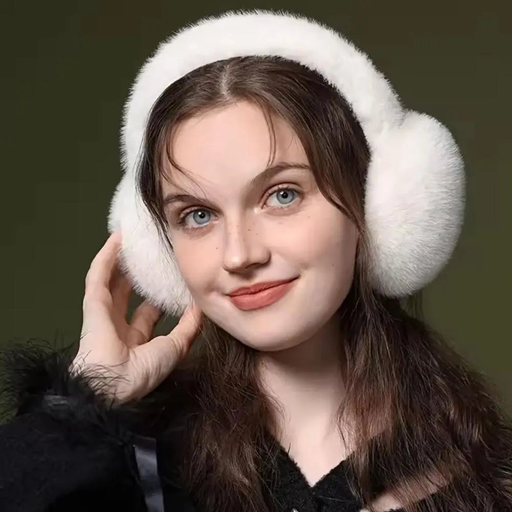 Fashion Portable Earmuffs Outdoor Cold Protection Women Men Faux Fur Ear-Muffs Foldable Earflaps Soft Plush Earmuffs