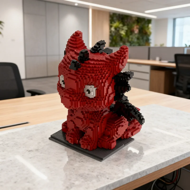 

6459pcs MOC Large Cute Red Dragon Sculptures Model Building Blocks Construction Christmas Gifts Toy Creative DIY Idea Assemble