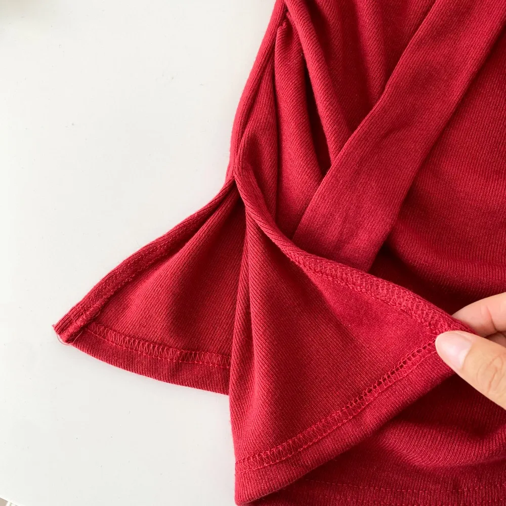 Camiseta sin mangas asimétrica elegante para mujer, Top corto con hombros descubiertos para fiesta de cumpleaños y Club, ropa de otoño para mujer