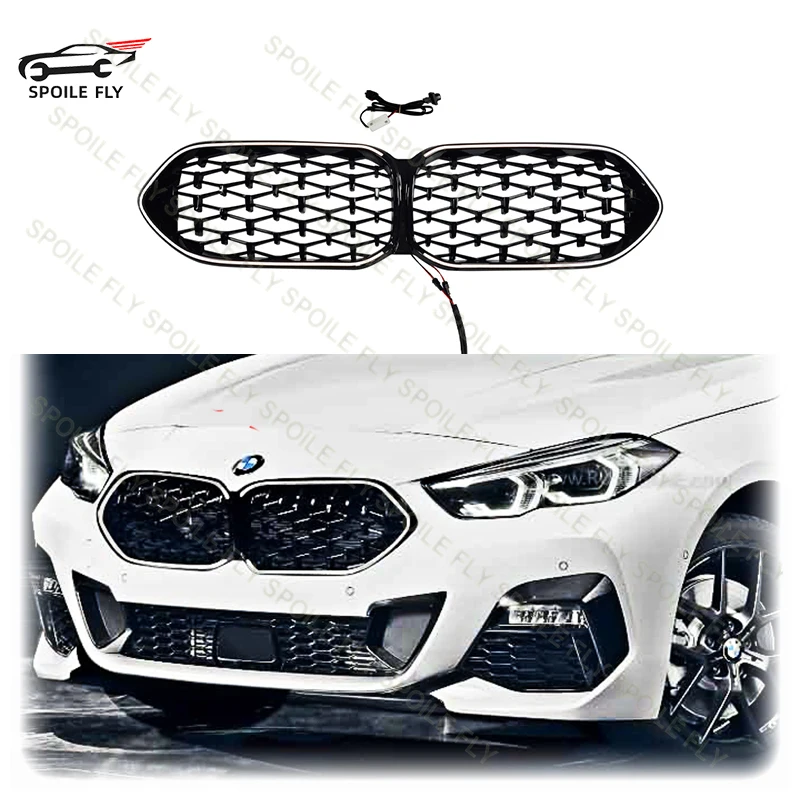 

2020 To Up For BMW 2 Series F44 Gran Coupe Diamond Style Front Kidney LED Light Grille Kits luminous Racing Lamp Grills By ABS