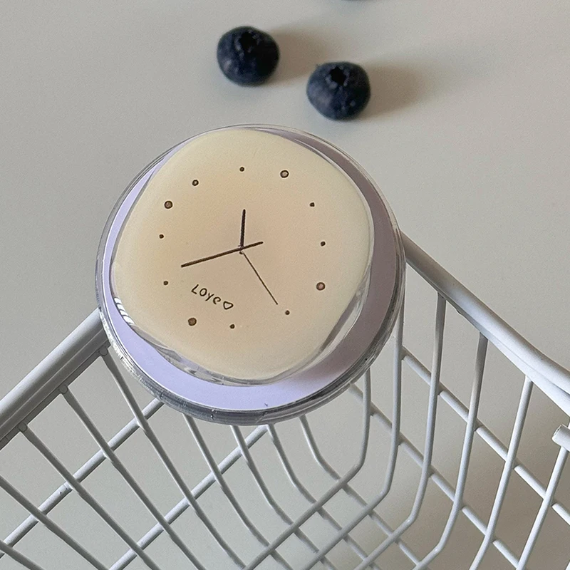 Korean Cute Cartoon Clock Magnetic Holder Grip Tok Griptok Phone Stand Holder Support For iPhone 15 14 For Pad Magsafe Smart Tok view 4