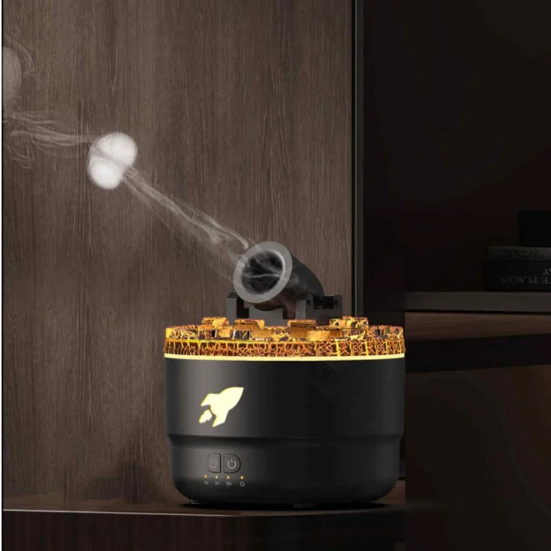 Volcanic Crack Cannon Aromatherapy Diffuser Jellyfish Spray Air Humidifier Colorful Lamp Ultrasound Essential Oil Arome Diffuser